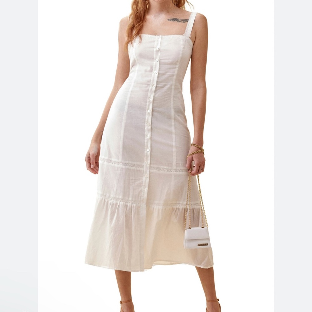 NWT Reformation Dianne Dress Ivory 2